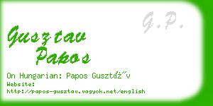 gusztav papos business card